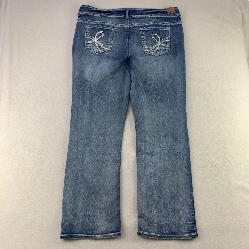 Wallflower Luscious Curvy Fit Jeans Women 20 Long Blue Bootcut Stretch